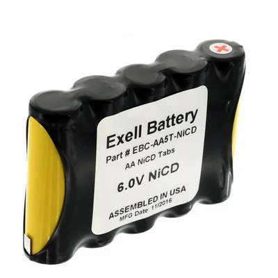 Exell  6V 1000mAh NiCd  Battery Pack w/ Tabs Scanner Power Tool Torch Solar - Image 1 of 4
