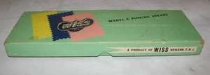 Vintage Wiss Pinking Shears Sewing Scissors Model C Original Box New Jersey Blac - Picture 1 of 6