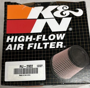 RU-2922 NEW K&N DUAL WASHABLE AIR FILTER KIT 60mm OPENONGS - Bild 1 von 3