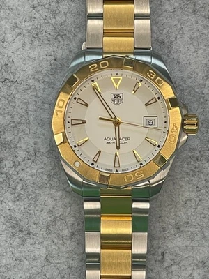 TAG Heuer Aquaracer Way 1120 dorado/plateado para hombre WAY1120-BB0.930 Foto 1 de 4