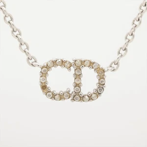 Dior Clair D Lune Clerc Dee Lune Necklace Metal x rhinestone Silver - Picture 1 of 5
