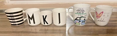 Tassen/Becher Buchstabe oder Sprüche~Aussuchen~Porzellan+Keramik+Kunststoff - Bild 1 von 2