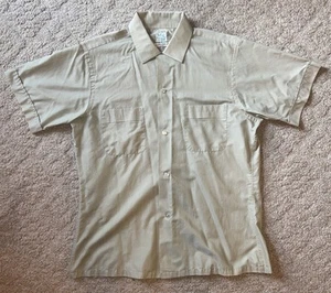 Vintage 1960s Enro Bill Vogt Loop Collar Button Short Sleeve Rockabilly Shirt M - Picture 1 of 4