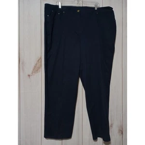 Ruby Rd Navy Chino Comfort Waist Pants - 24W - Picture 1 of 7