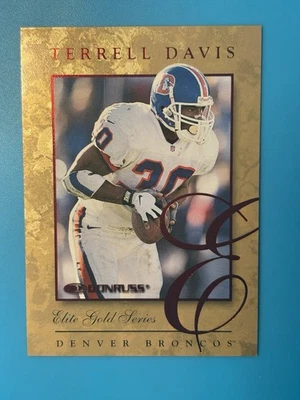 1997 Donruss Terrell Davis Elite Series Gold SP 5 Denver Broncos HOF /2000🔥🔥 - Image 1 of 2