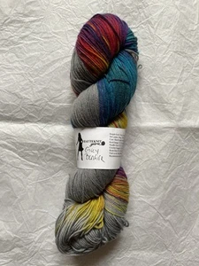 HauteKnitYarn Jimmy Sock fingering weight "Grey Bonfire" SW merino/nylon yarn - Picture 1 of 7