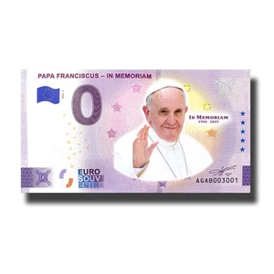 Billete de recuerdo de 0 euros Papa Francisco memoriam color Argentina AGAB 2025-3 - Imagen 1 de 2