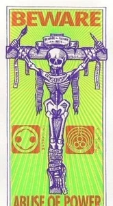 Mark Arminski ArtistHANDBILL Silkscreen Mini Poster Censorship Greed Power Abuse - Picture 1 of 1