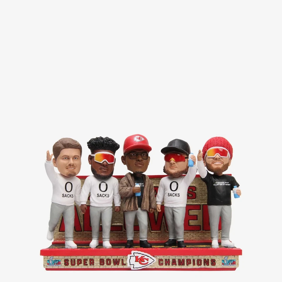 Мини-болванчики Kansas City Chiefs Super Bowl LVII Champions Offensive Line - Изображение 1 из 1
