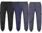 Mens Cargo Trousers Zip Pockets Jogging Bottom Sport Gym Work Wear S-2XL New