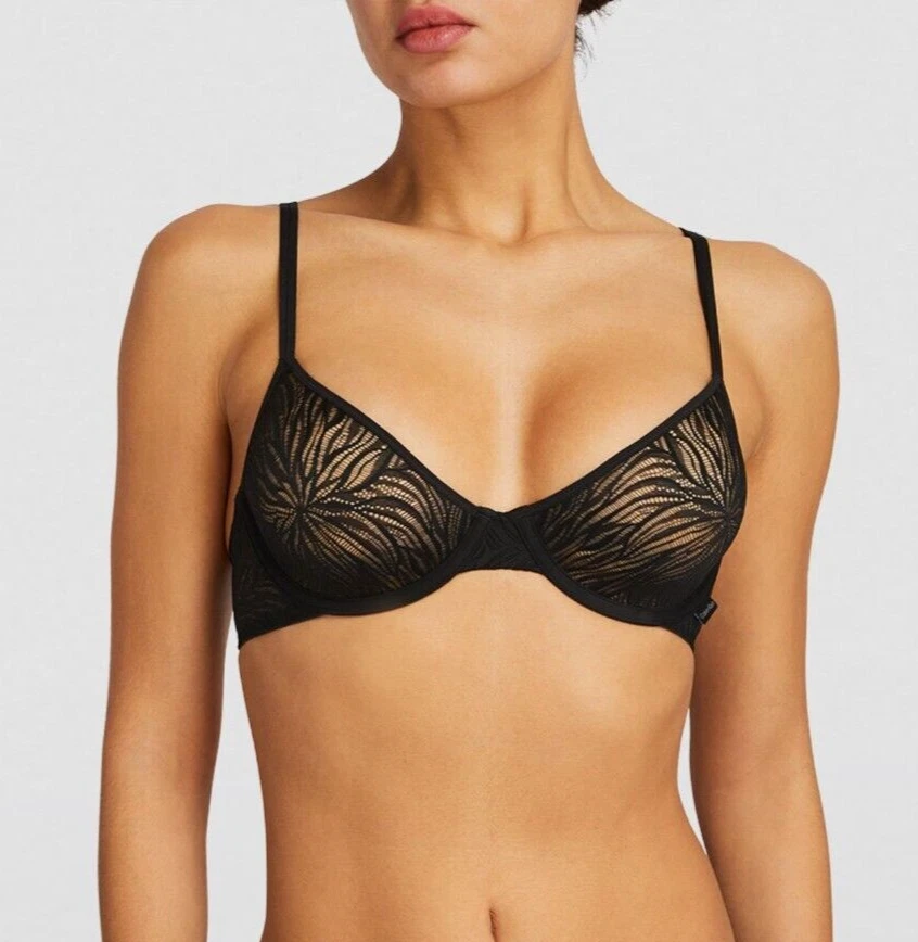 Calvin Klein Marquisette Lace Bra 10B 32B  RRP $80 - Image 1 of 3
