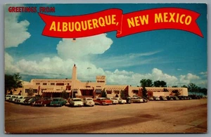 Postcard Albuquerque NM c1950s Greetings From Albuquerque Route 66 Airport - Picture 1 of 2