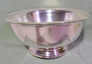 GORHAM SILVERPLATE PAUL REVERE 9" BOWL #YC781 AND PLASTIC LINER - Picture 1 of 9