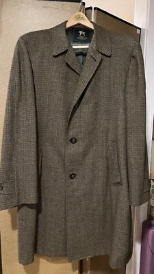 Abrigo de tweed a cuadros forrado 100 % lana Hart Schaffner Marx de colección Foto 1 de 4