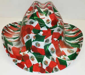 Mexican Flag Custom Western Outlaw Hard Hat Cowboy Hat - Picture 1 of 7