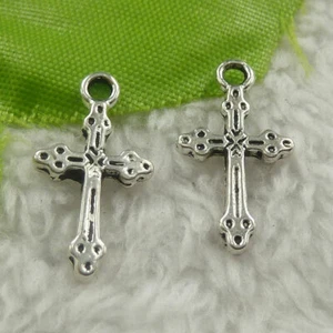 Free Ship 440 pcs tibet silver cross charms 21x11x2mm B4451 - Picture 1 of 4