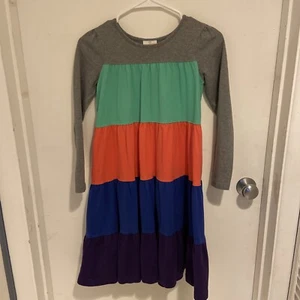 Girl's Hanna Andersson Tiered Twirl Long Sleeve Dress Size 10 (140) *pre-owned* - Picture 1 of 5