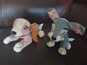 Disney Lady & The Tramp Beanie Babies Plush 6" Stuffed Toys - Picture 1 of 7