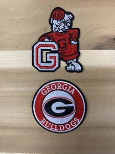 UGA GEORGIA BULLDOGS VINTAGE gestickte Bügelbild Aufnäher Konvolut - Bild 1 von 3