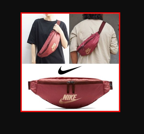 Borsa a tracolla Nike NSW Heritage cerniera vita alla moda Fanny unisex Borgogna BA5750 661