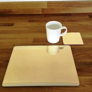 Rectangle Shaped Mirror Placemats & Coasters 11.5x8.5" Many Colours - Picture 1 of 9