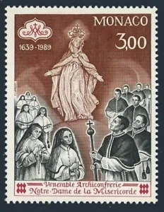 Monaco 1677,MNH.Michel 1916. Our Lady of Mercy Society,350th Ann.1989. - Picture 1 of 1