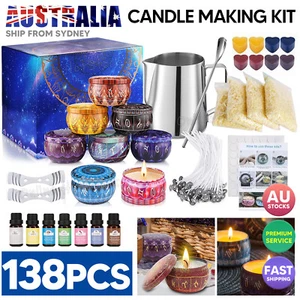 138PCS Candle Making Kit Wicks Stick Pouring Pot Candles Craft DIY Accessory - Picture 1 of 8