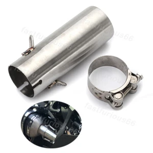 For Yamaha YZF R6 2006-2023 Exhaust Muffler Middle Link Pipe Steel 51mm System - Picture 1 of 6