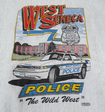 Vintage 90s West Seneca Police Sweatshirt Size XL NY Buffalo Retro Wild West