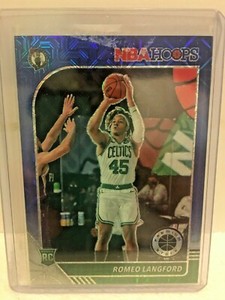 2019-20 HOOPS Premium Stock Romeo Langford #211 Prizm Blue MOJO SSP 01/99
