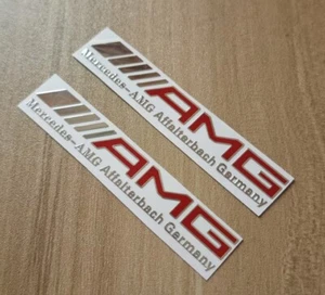 2x AMG ROSSO emblema interno alluminio decalcomania adesivo distintivo cruscotto adatto AMG - Foto 1 di 6