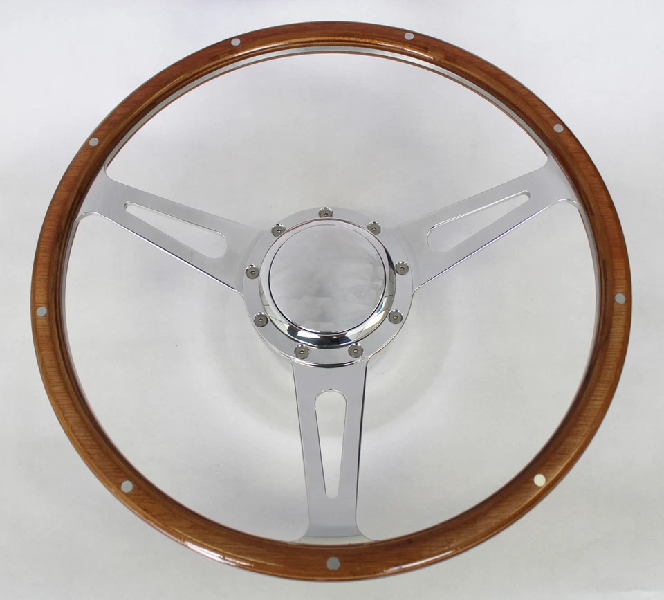 1970's Dodge Dart Charger Demon Cobra Style 9 hole Steering Wheel Wood 15" — 第 1/4 张图片