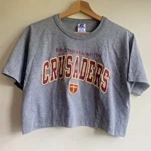 Urban Outfitters Crop T-Shirt XS/S Vintage Urban Renewal, Grey Crusaders - Picture 1 of 5