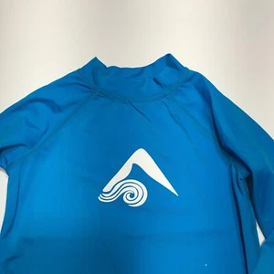 Kanu Surf Rash Guard Top Girls Size 4T Neon Blue UPF 50+ Swim Quick Dry NWT - Picture 1 of 10
