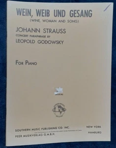 Cancionero Wein, Weib Und Gesang Wine, Woman And Song para piano Johann Strauss - Imagen 1 de 4