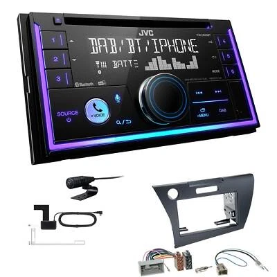 JVC 2-DIN MP3 Autoradio Bluetooth DAB+ für Honda CR-Z ab 2010 schwarz - Bild 1 von 4