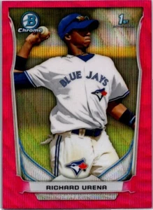 Refractores de onda rosa Bowman Chrome #BCP10 2014 Richard Urena Prospects #/65 - Imagen 1 de 2