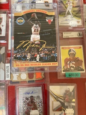 1996 Upper Deck Michael Jordan ltd Ed. Jumbo Card  95-96 Regular Season MVP/2500 - Image 1 of 2