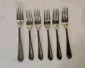Gorham BRAID Glossy 5 Salad Forks 7 1/4'' 1 Dinner Fork 8 3/8'' 18/10 Stainless - Picture 1 of 5