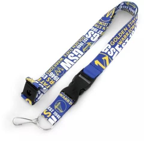 Golden State Warriors Basketball Logo NBA Dynamic Lanyard Keychain w/Safety Clip Cover