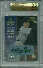 2003 Donruss Champions #180 Whitey Ford #/10 Autograph 1961 MVP BGS 9.5 Auto 10