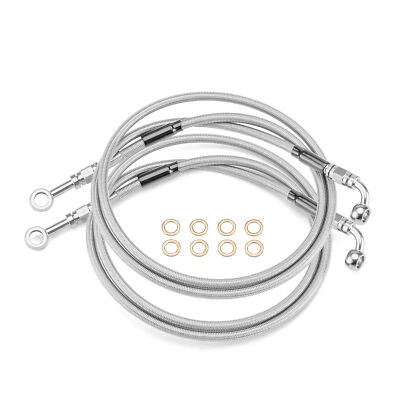 64.5" Stock Lower Brake Line Kit Front For Harley Street Glide FLHX w/ABS 2014+ - Image 1 of 4