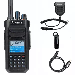 Ailunce HD2 Digital UHF/VHF DMR Walkie Talkies IP67 Bluetooth 2Way Radio+Mic+USB - Picture 1 of 21