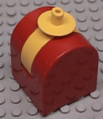 LEGO - Duplo Red Brick Curved Top Propeller Holder w/ Blue 3 Blade Propeller    - Image 1 of 2