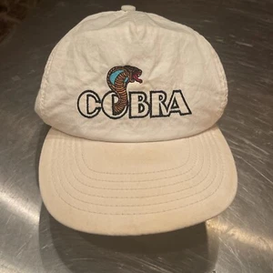 Vintage Official Ford Motor sport Cobra Hat White Snap Back - Picture 1 of 10