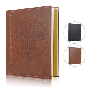 40 Pages PU Leather Photo Album Our Adventure Book DIY Handmade Retro Scrapbook - Picture 1 of 13