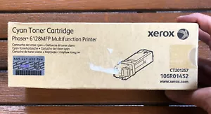 NUEVO GENUINO XEROX 106R01452 Tóner Cian Faser 6128MFP SELLADO DE FÁBRICA - Imagen 1 de 6