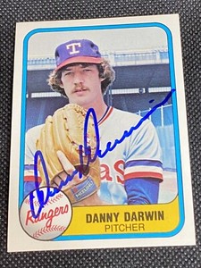 Danny Darwin 1981 Fleer #632 Texas Rangers Signed Auto Autographed Card