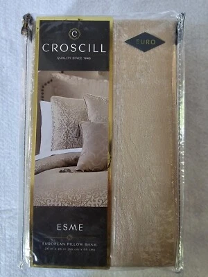 CROSCILL European Pillow Sham ESME Beige 26 x 26 NEW - Image 1 of 4