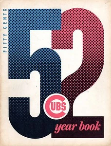 1952 Chicago Cubs Baseball Yearbook magazine Hank Sauer, Phil Cavarretta GOOD - Picture 1 of 6